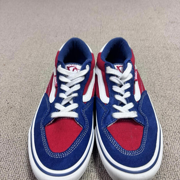 Vans Sneakers Red White Blue Lace Up Men’s Size 7 - Picture 11 of 11